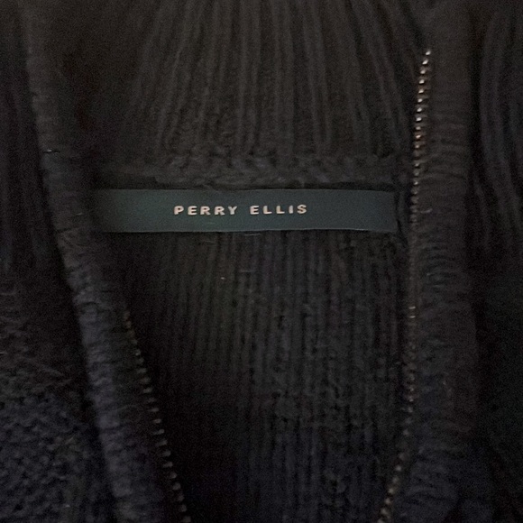 Navy blue Perry Ellis Pull Over Men Large - Picture 2 of 2